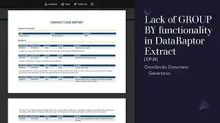 Lack of GROUP BY functionality in DataRaptor Extract for OmniStudio document generation [EP-21]
