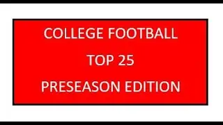 College Football Preseason top 10