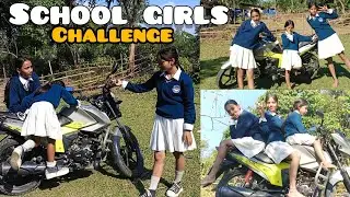 Challenge With Sisters || Bike Kick start Mira First Time