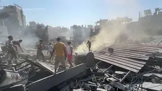 Ambulances, chaos and twisted metal in Gaza Strip after new Israeli airstrikes