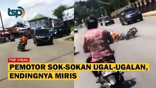 Viral Pemotor yang Sok-sokan Melawan Arus, Endingnya Bikin Malu Sendiri