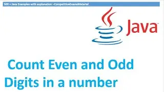Write a java program to count number of even and odd digits in a given integer?