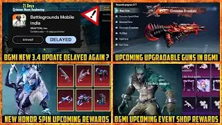 🔴 Bgmi New Update DELAYED Again ? | Honor Spin Complete Rewards | Upcoming Upgradable Guns in BGMI