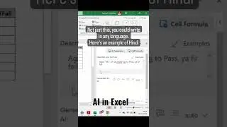 Artificial Intelligence in Excel 