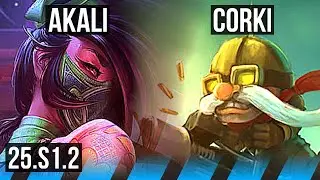 AKALI vs CORKI (MID) | 8/1/5, Legendary | KR Diamond | 25.S1.2