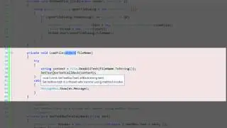 Starting a thread with parameters and passing data back to the UI Thread in C#