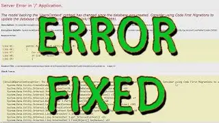 the model backing the context has changed since the database was created