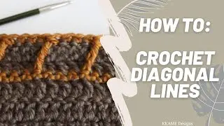 How to crochet diagonal lines (right side)