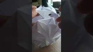 Как сделать красивый шар оригами из бумаги 2 часть.