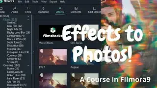 How to add different effects to photos added in video in Filmora