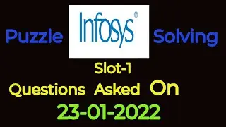 Infosys puzzle Questions And Answers Jan 23 2022 | Slot 1| Infosys Off campus 2022