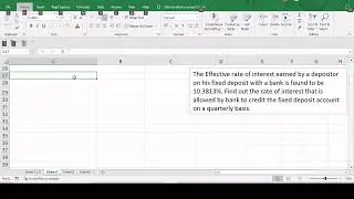 Calculate Effective and Nominal Rate of Interest in EXCEL / Financial Functions - EFFECT & NOMINAL