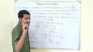 13 Units & Measurements-Problems on Error Analysis- Class 11- Chapter 2-NEET/JEE/CET-MH