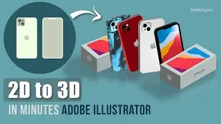 HOW TO MAKE 3D PHONE in MINUTES in ADOBE ILLUSTRATOR | EASY 2D to 3D ILLUSTRATION TUTORIAL