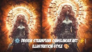 🔥⚙️ Steampunk Photoshop Art | Create Epic Gunslinger Design 🎨✨