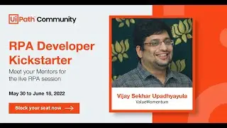 RPA Developer Kickstarter | Day 5: Data Scraping and Screen Scraping in UiPath with Vijay Shekhar