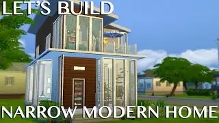The Sims 4: Let's decorate a Narrow Modern Home