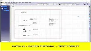 CATIA V5 DRAWING --  FORMAT TEXT MACRO TUTORIAL
