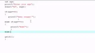 C Programming Tutorial   5   If, Else If, Else Statements