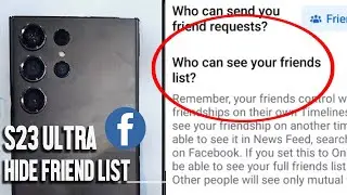 Samsung S23 Ultra S23 S23+: How to Hide Your Friends List for Facebook