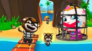 Talking tom gold run Talking tom running for gold Fireman Tom vs Cop Tom