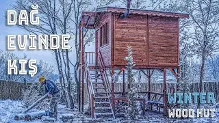 Winter Camp in the Chalet | ❄️Snowfall Hot Stove | I Feeded the Starving Birds