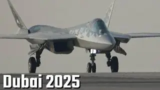 Unbelievable Su-57 Maneuverability Russian Su-57 Demonstration at Dubai Airshow 2025