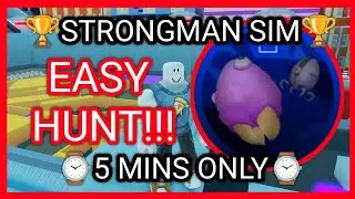 🤯HOW TO GET HUNT BADGE  IN STRONGMAN SIMULATOR ROBLOX EVENT 2024🤯