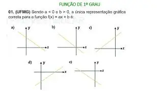 FUNÇÃO DE 1º GRAU