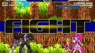 KOF XIII Kyo and KOF XIII Iori vs Cure Bloom and Cure Blossom MUGEN BATTLE