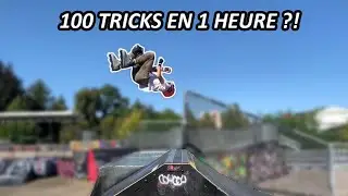 1 HEURE POUR FAIRE 100 TRICKS EN ROLLER DANS UN SKATEPARK !! ( Backflip.. )