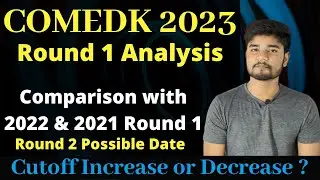 COMEDK 2023 Round 1 Analysis with Previous Year - COMEDK 2023 vs 2022 vs 2021 Round 1 