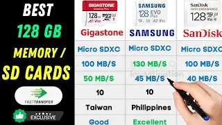 Best Memory Cards / Micro SD Cards | 128 GB Memory Cards / SD cards for  Smartphone & DSLR