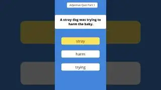 Adjective (part 1) | 1 minute quiz | #practice | #grammar | #shorts | #BasicEnglish