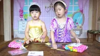 디즈니 공주 플레이콘 공주왕관 공주팔찌 공주반지 공주 악세사리만들기 공주놀이ㅣ공주학교 Princess Academy  play corn make accessories
