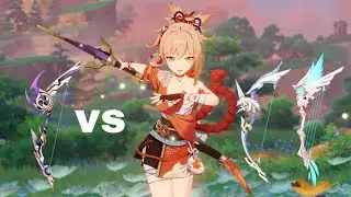 C0 Yoimiya Thundering Pulse vs Amos Bow vs Skyward Harp