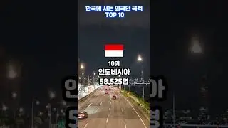 한국에 사는 외국인 국적 TOP 10