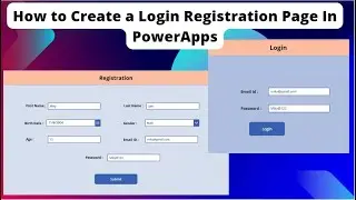 How to create login and registration page in PowerApps