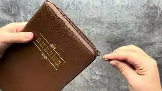 Библия (14,3х22см, нат. кожа, светло-коричневый, надпись 