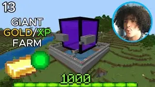 I made a GIANT GOLD FARM in Minecraft Survival (#13)