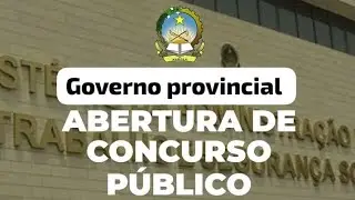 Concurso público no governo provincial 2025 Cuanza sul 