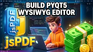 Build a PyQT5 PDF Wysiwyg Html Editor Using jsPDF With Advanced Controls in Python GUI Desktop App