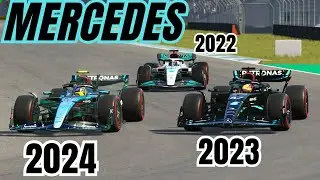 A RACE between Mercedes F1 (W13 W14 W15) at Hockenheimring