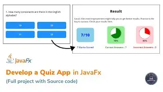 Quiz App in JavaFx | Full Project | College projects with Source code | @ayeshaganaitech