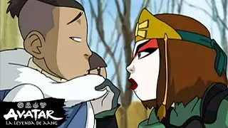 Aang, Katara y Sokka conocen a los Guerreros Kyoshi 🥊 | Escena completa | Avatar: La Leyenda de Aang
