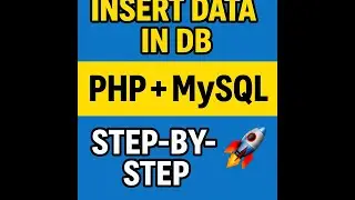 Insert Data in Database Using SQL Query in PHP MySQL | Step by Step for Beginners