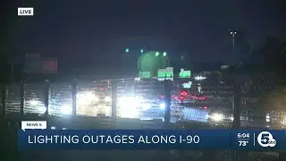 Power outages leave commuters in the dark along I-90