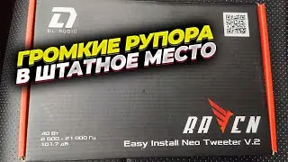 Громкие рупора Raven Easy Install Neo Tweeter v.2 от DL Audio. Установка в штатные места Kia Rio