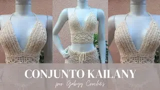 Conjunto Kailany- CROPPED- parte de cima #crochet #vestuariofeminino #modacroche