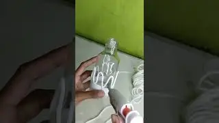 vas bunga dari botol bekas uc 1000 #diy #shorts #craft